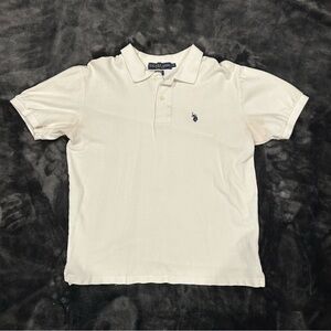 U.S. Polo Assn. Men's Classic Polo Short Sleeve Shirt - Off White Ivory - Medium